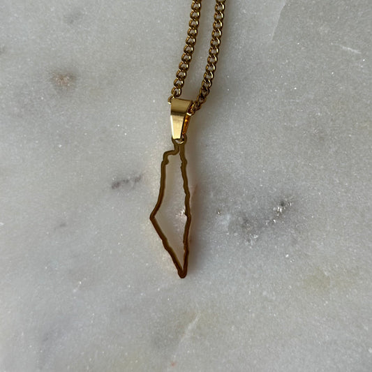 PALESTINE MAP NECKLACE